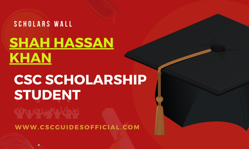 Shah Hassan Khan Admitted to China University of Political Science and Law || China CSC Scholarship 2025-2026 