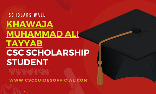 Khawaja Muhammad Ali Tayyab Admitted to Jiangnan University || China CSC Scholarship 2025-2026 