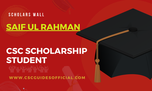 Saif Ul Rahman Admitted to University of Science and Technology Beijing || China CSC Scholarship 2025-2026 
