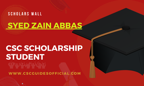 Syed Zain Abbas Admitted to Sichuan University || China CSC Scholarship 2025-2026