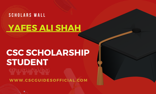 Yafes Ali Shah Admitted to China University of Geosciences Wuhan || China CSC Scholarship 2025-2026 