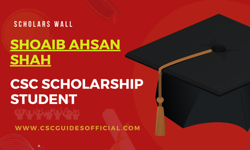 Shoaib Ahsan Shah Admitted to the Tianjin University (TJU) || China Scholarship 2025-2026 
