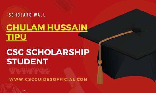 Ghulam Hussain Tipu Admitted to the Shanghai university (SHU) || China Scholarship 2025-2026