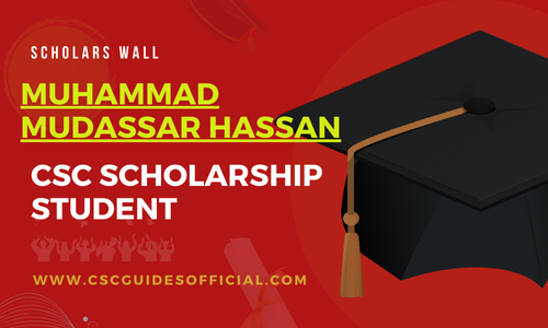 Muhammad Mudassar Hassan's Success Story || China CSC Scholarship 2025-2026 