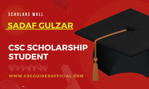 Sadaf Gulzar Admitted to Xian Jiotong University || China CSC Scholarship 2025-2026 